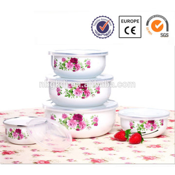 5 pcs enamel hookah bowl with PE lid